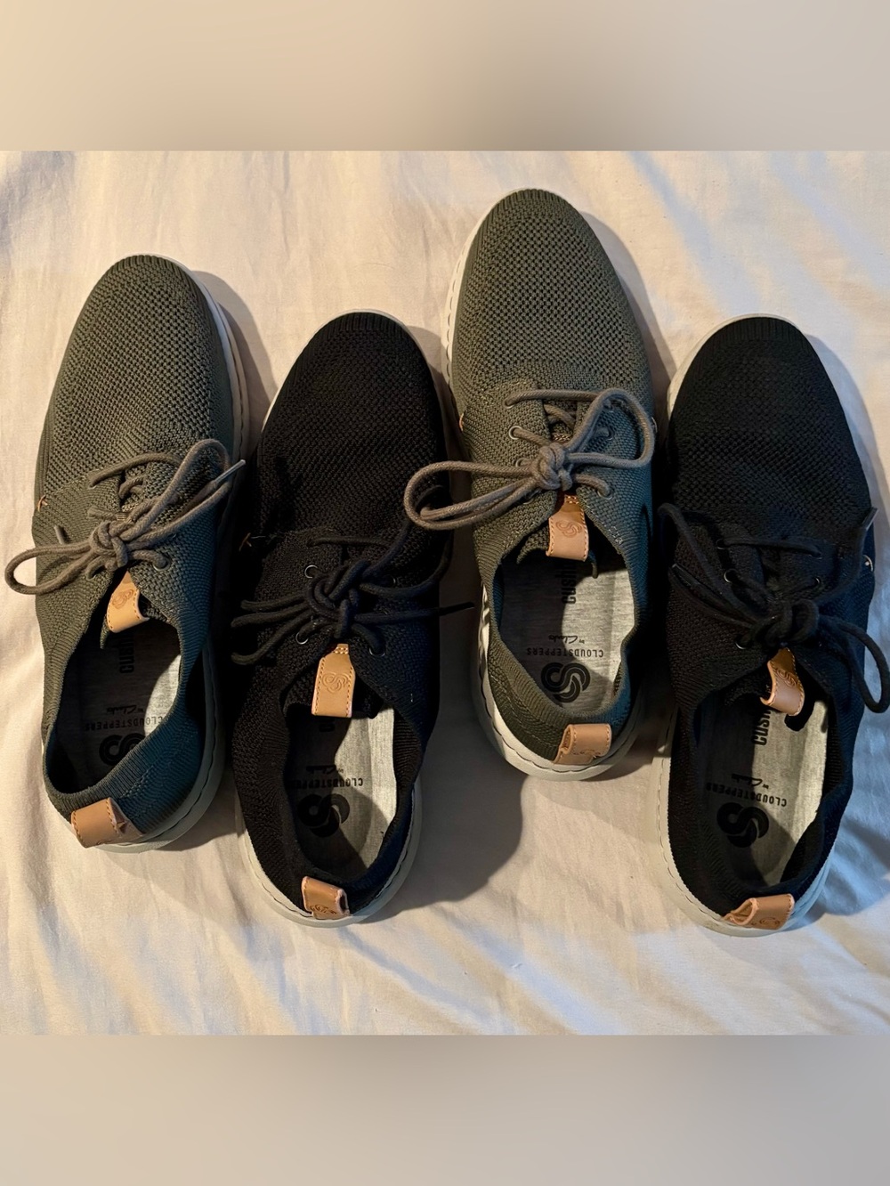 2 Pairs Clarks Knit Lace-Up Men's Sneakers - Picture 2 of 4